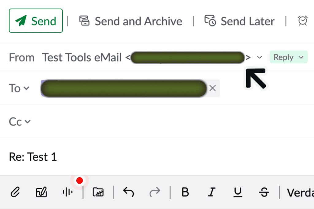 Reply to an alias email written from the address you signed up to Proton with